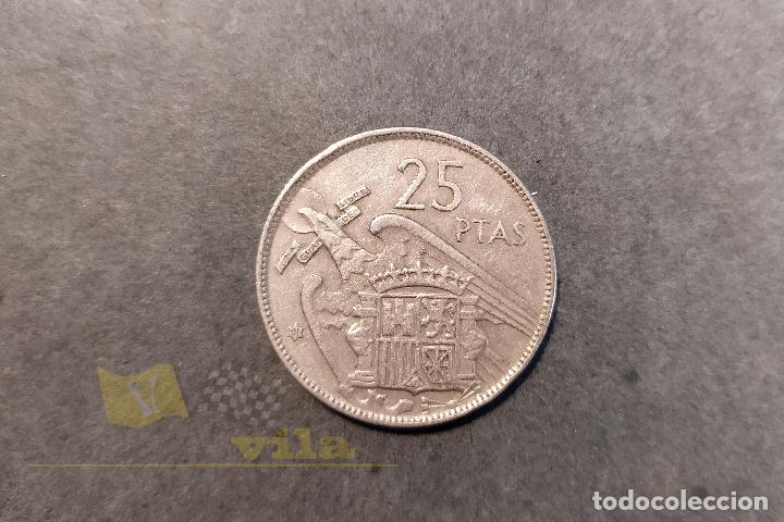Monedas Franco: Moneda de 25 Pesetas - 1957 *61 - Foto 1