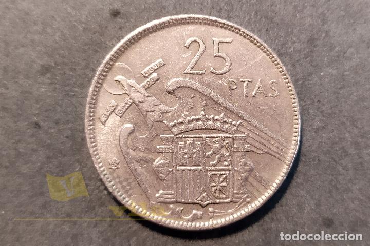 Monedas Franco: Moneda de 25 Pesetas - 1957 *65 - Foto 2