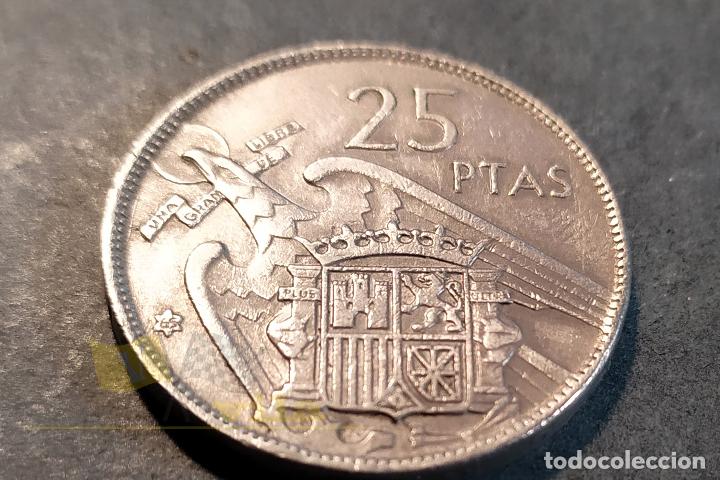 Monedas Franco: Moneda de 25 Pesetas - 1957 *65 - Foto 3