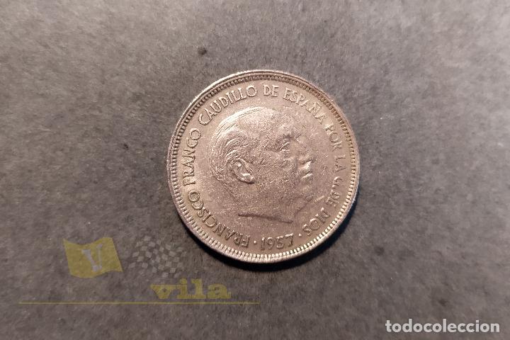 Monedas Franco: Moneda de 25 Pesetas - 1957 *65 - Foto 4