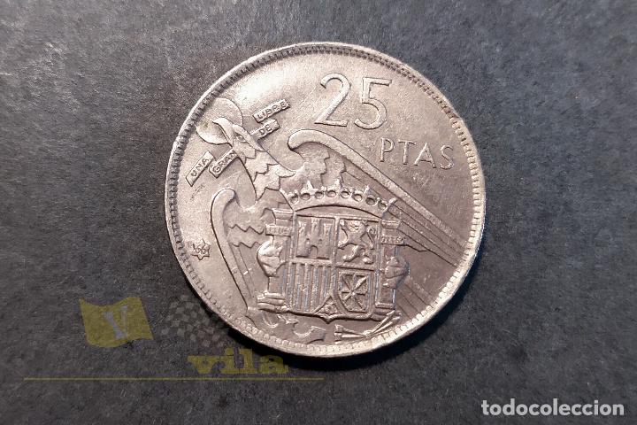 Monedas Franco: Moneda de 25 Pesetas - 1957 *66 - Foto 2