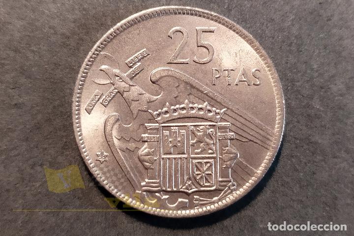 Monedas Franco: Moneda de 25 Pesetas - 1957 *67 - Foto 2