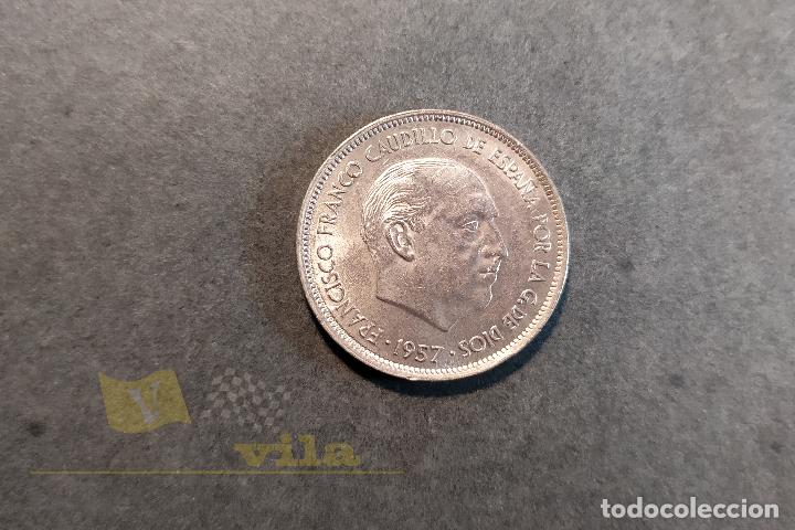 Monedas Franco: Moneda de 25 Pesetas - 1957 *67 - Foto 4