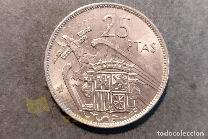 Monedas Franco: Moneda de 25 Pesetas - 1957 *67 - Foto 2