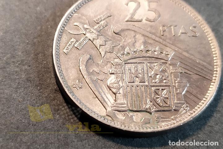 Monedas Franco: Moneda de 25 Pesetas - 1957 *67 - Foto 3