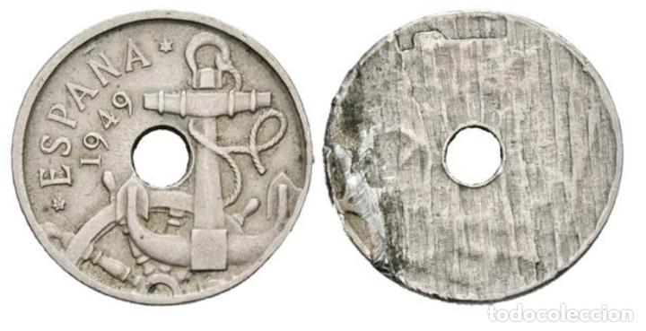 Monedas Franco: Moneda 50 c&eacute;ntimos Error 1949 - Foto 1