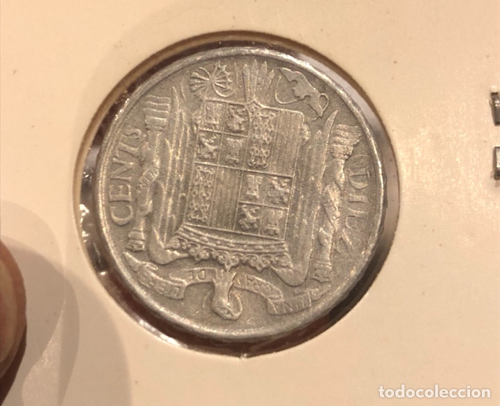 Monedas Franco: Estado espa&ntilde;ol 10 cent 1945 SC - Foto 3