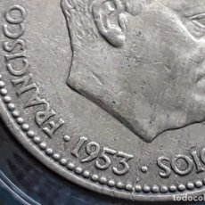 Monedas Franco: ESPAÑA ESTADO ESPAÑOL 2,5 PESETAS FRANCO. AÑO 1953 *56. CON DEFICIENCIAS DE ACUÑACIÓN - 7,11 GRAMOS