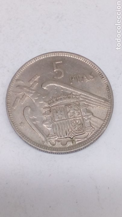 Monedas Franco: Moneda de 5 pesetas 1957 estrella67 - Foto 1