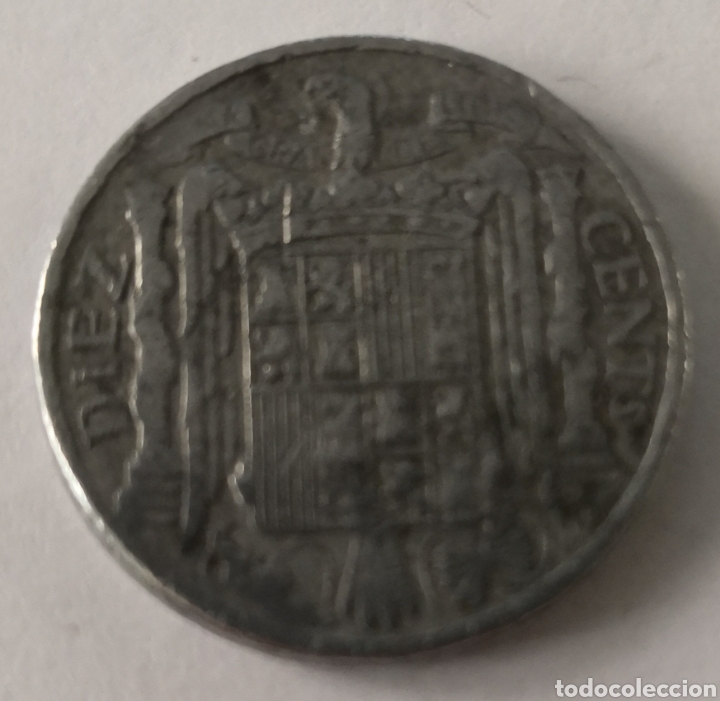 Monedas Franco: 10 c&eacute;ntimos 1941 moneda - Foto 2