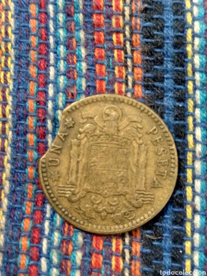 Monedas Franco: E- PESETA 1963*1965 ERROR COSPEL SEGMENTADO - Foto 2