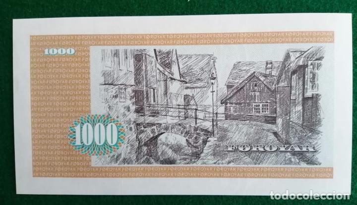 Monedas Franco: Islas Feroe billete 1000 de 1979 impecable - Foto 4