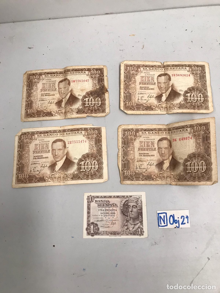 Monedas Franco: Lote de billetes espa&ntilde;oles - Foto 1