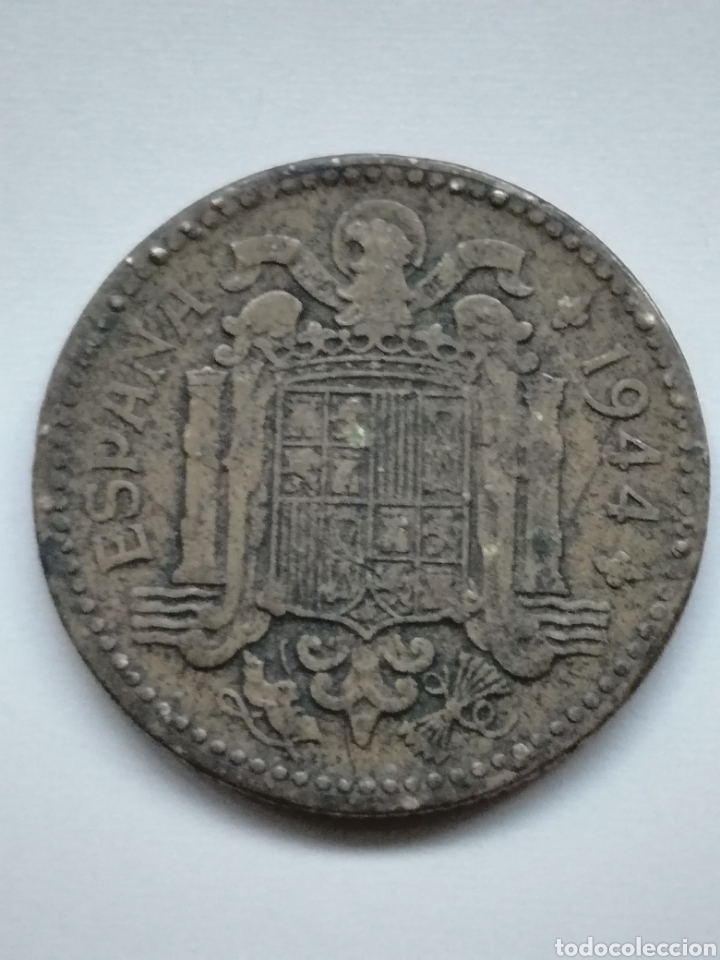 Monedas Franco: Moneda 1 peseta de 1944 - Foto 2