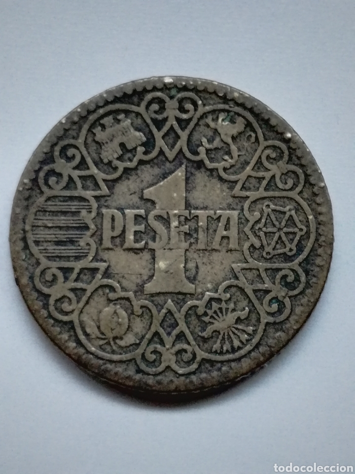 Monedas Franco: Moneda 1 peseta de 1944 - Foto 1