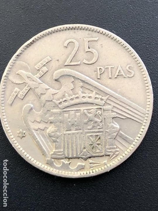 Monedas Franco: 25 pesetas 1957*61 - Foto 2