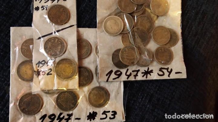 Monedas Franco: MONDAS DE PESETAS DE 1947, ESTRELLAS 51,..52,53,54, (MONEDAS DE COBRE)-29 MONEDAS DE UNA PESETA -