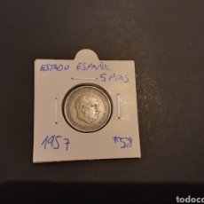 Monedas Franco: MONEDA 5 PESETAS 1957 ESTRELLA 58 ESTADO ESPAÑOL ESPAÑA. Lote 197788860