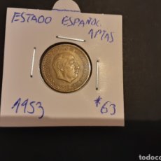 Monedas Franco: MONEDA 1 PESETA 1953 ESTRELLA 63 ESTADO ESPAÑOL ESPAÑA ESTRELLAS VISIBLES. Lote 197789135