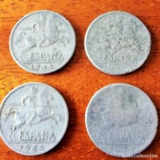 Monedas Franco: 10 CÉNTIMOS. 1.945. 4 MONEDAS. Lote 197921728