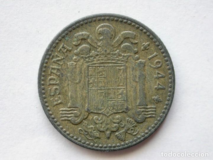 Monedas Franco: MONEDA DE 1 PESETA DE 1944 (47) - Foto 2
