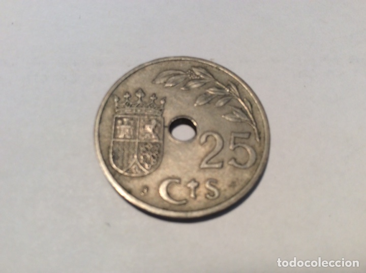 Monedas Franco: 25 c&eacute;ntimo 1937 el a&ntilde;o triunfal. Sin circular Ref225 - Foto 2