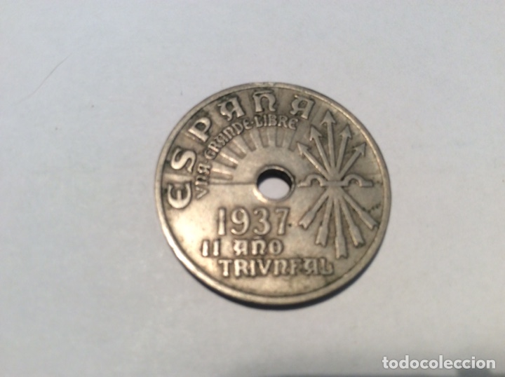 Monedas Franco: 25 c&eacute;ntimo 1937 el a&ntilde;o triunfal. Sin circular Ref225 - Foto 1