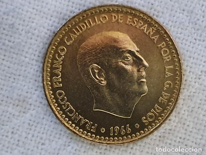 Monedas Franco: 1 peseta 1966 *68 - SC/BU - Foto 3