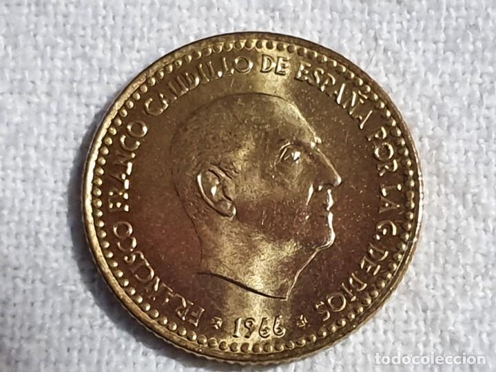 Monedas Franco: 1 peseta 1966 *68 - SC/BU - Foto 1