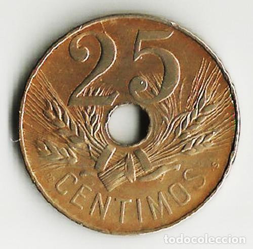 Monedas Franco: ESPA&Ntilde;A - 25 CENTIMOS -1927 - E.B.C - - Foto 2