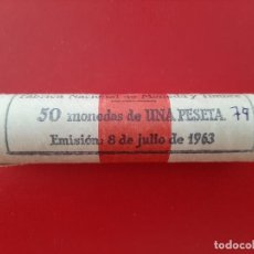 Monedas Franco: CARTUCHO 50 MONEDAS 1 PESETA 1966 *74. Lote 200039683