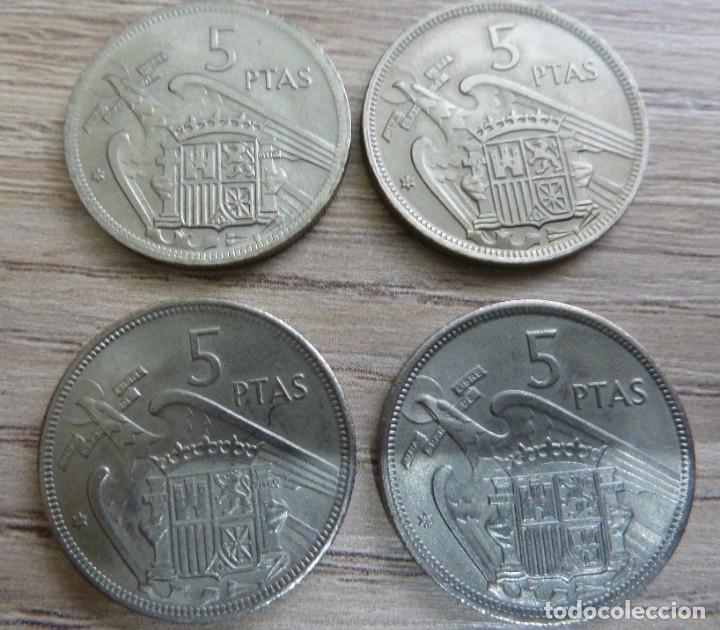 Monedas Franco: 4 MONEDAS ESPA&Ntilde;A 5 pesetas 1957 - Foto 2