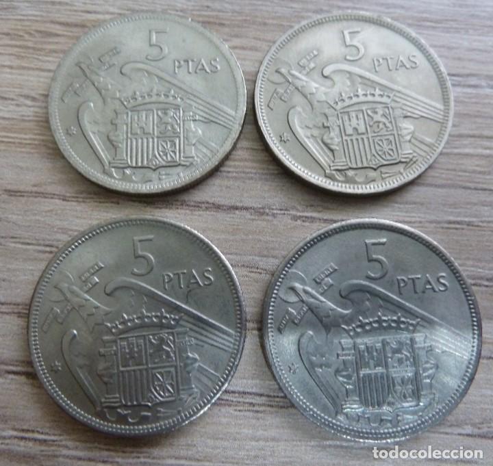 Monedas Franco: 4 MONEDAS ESPA&Ntilde;A 5 pesetas 1957 - Foto 3