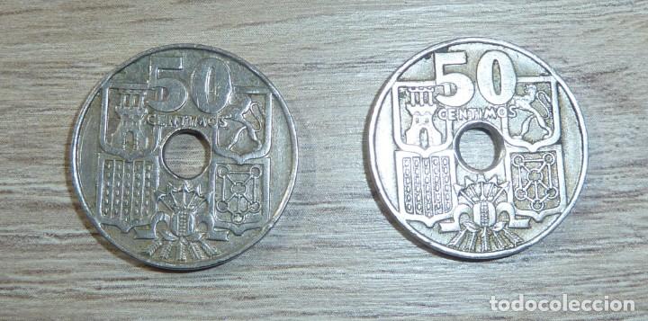 Monedas Franco: 2 MONEDAS ESPA&Ntilde;A 50 CENTMOS 1949 - Foto 1