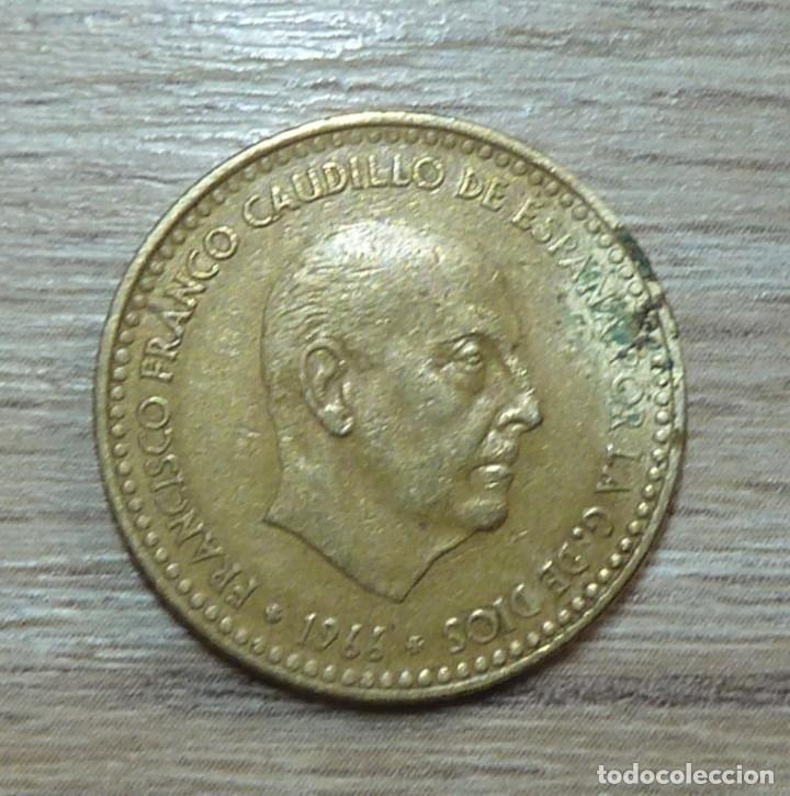 Monedas Franco: MONEDA ESPA&Ntilde;A 1 PESETA 1966 - Foto 3
