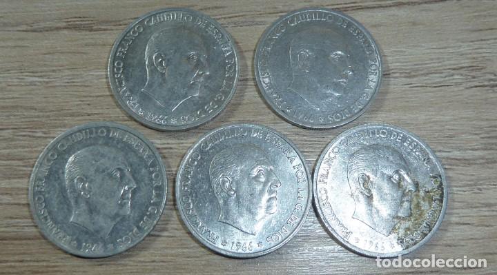 Monedas Franco: 5 MONEDAS ESPA&Ntilde;A 50 CENTIMOS 1966 - Foto 3