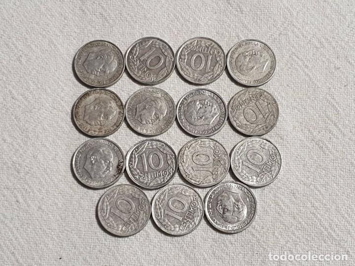 Monedas Franco: 15 monedas de 10 c&eacute;ntimos 1959 - MBC - Foto 2