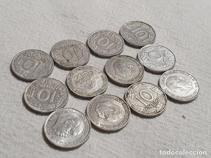 Monedas Franco: 12 monedas de 10 c&eacute;ntimos 1959 - MBC - Foto 1