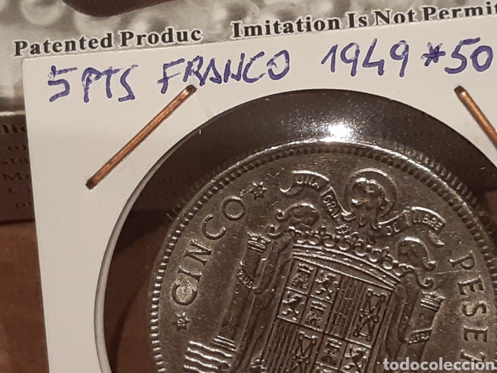 Monedas Franco: FRANCO, 5 PTS 1949 * 50 - Foto 2