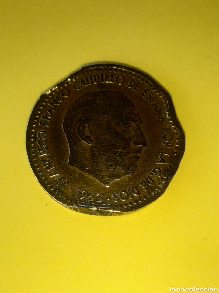 Monedas Franco: Peseta 1963*63 ERROR, Segmentada - Foto 2