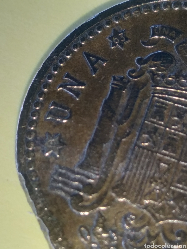 Monedas Franco: Peseta 1963*63 ERROR, Segmentada - Foto 5