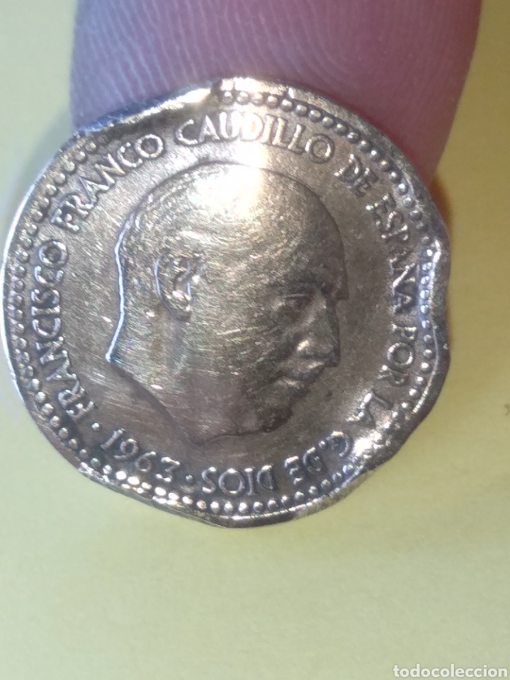 Monedas Franco: Peseta 1963*63 ERROR, Segmentada - Foto 1