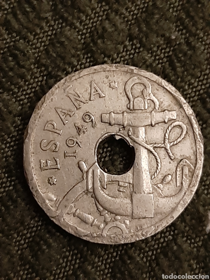 Monedas Franco: 50 C&Eacute;NTIMOS ESPA&Ntilde;A 1949 - Foto 2