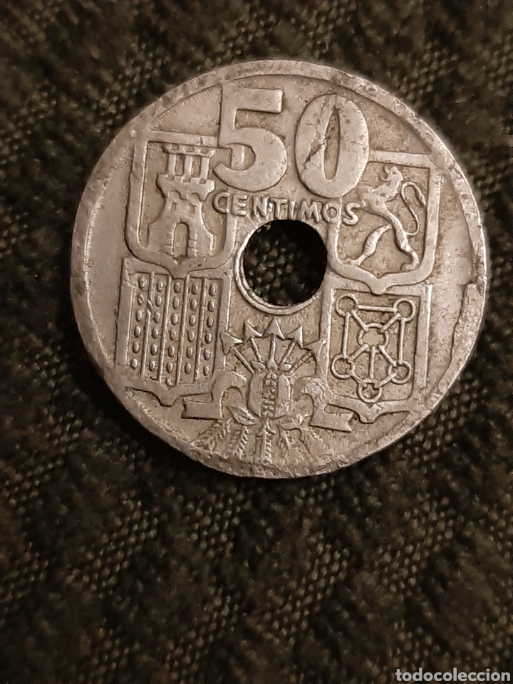 Monedas Franco: 50 C&Eacute;NTIMOS ESPA&Ntilde;A 1949 - Foto 1