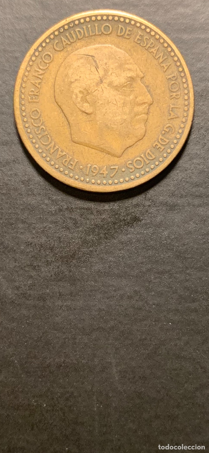 Franco Coins: 1 Peseta 1947 Estrella 54