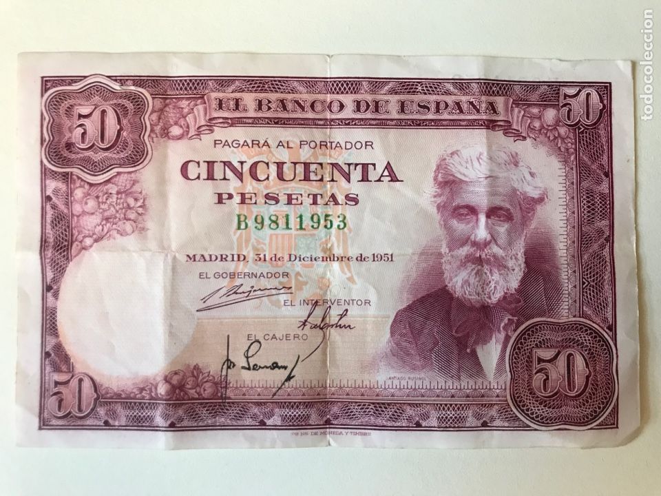 Franco Coins: Billete 50 pesetas 1951