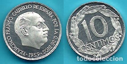 Franco Coins: 10 CENTIMOS 1959 SC FDC MONEDA FRANCO ESTADO ESPA&Ntilde;OL