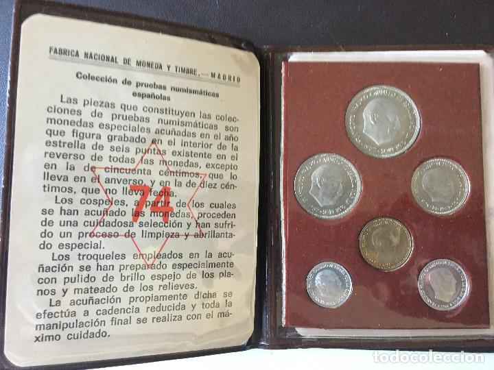M&uuml;nzen unter Franco: CARTERA ESTADO ESPA&Ntilde;OL FNMT 1957 ESTRELLA 19 74 * PRUEBAS NUMISM&Aacute;TICAS PROOF 6 VALORES