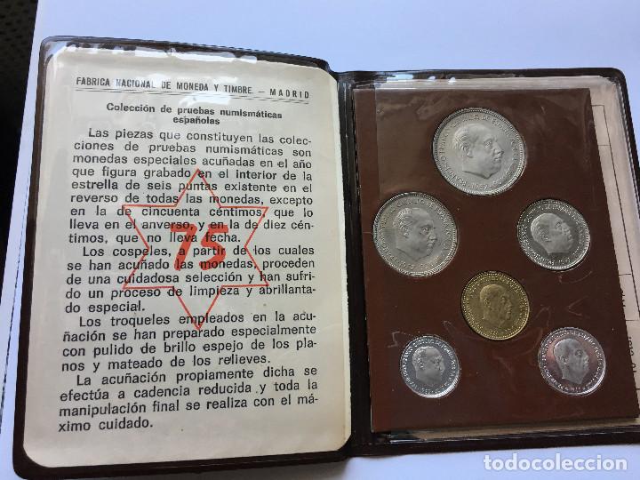 M&uuml;nzen unter Franco: CARTERA ESTADO ESPA&Ntilde;OL FNMT 1957 ESTRELLA 19 75 * PRUEBAS NUMISM&Aacute;TICAS PROOF 6 VALORES