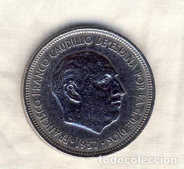 M&uuml;nzen unter Franco: 5 PESETAS FRANCO.- 1957*72.- BC.- (10)